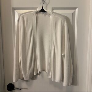 J.Jill White Open Front Cardigan
